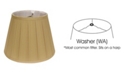 Macy's Cloth&Wire Slant English Box Pleat Softback Lampshade with Washer Fitter